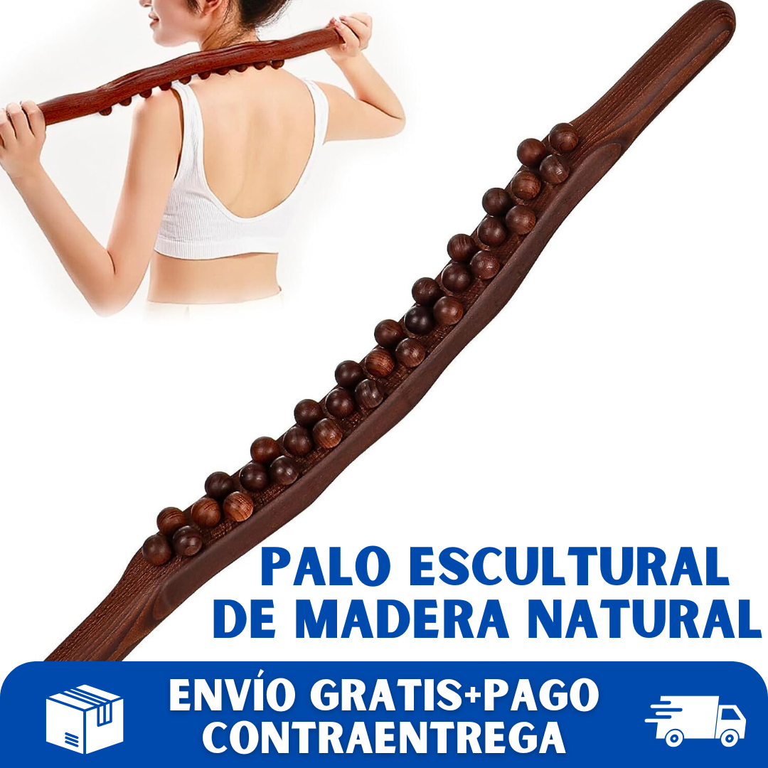 🪵ROLLFIT® Palo Escultural de Madera Pura
