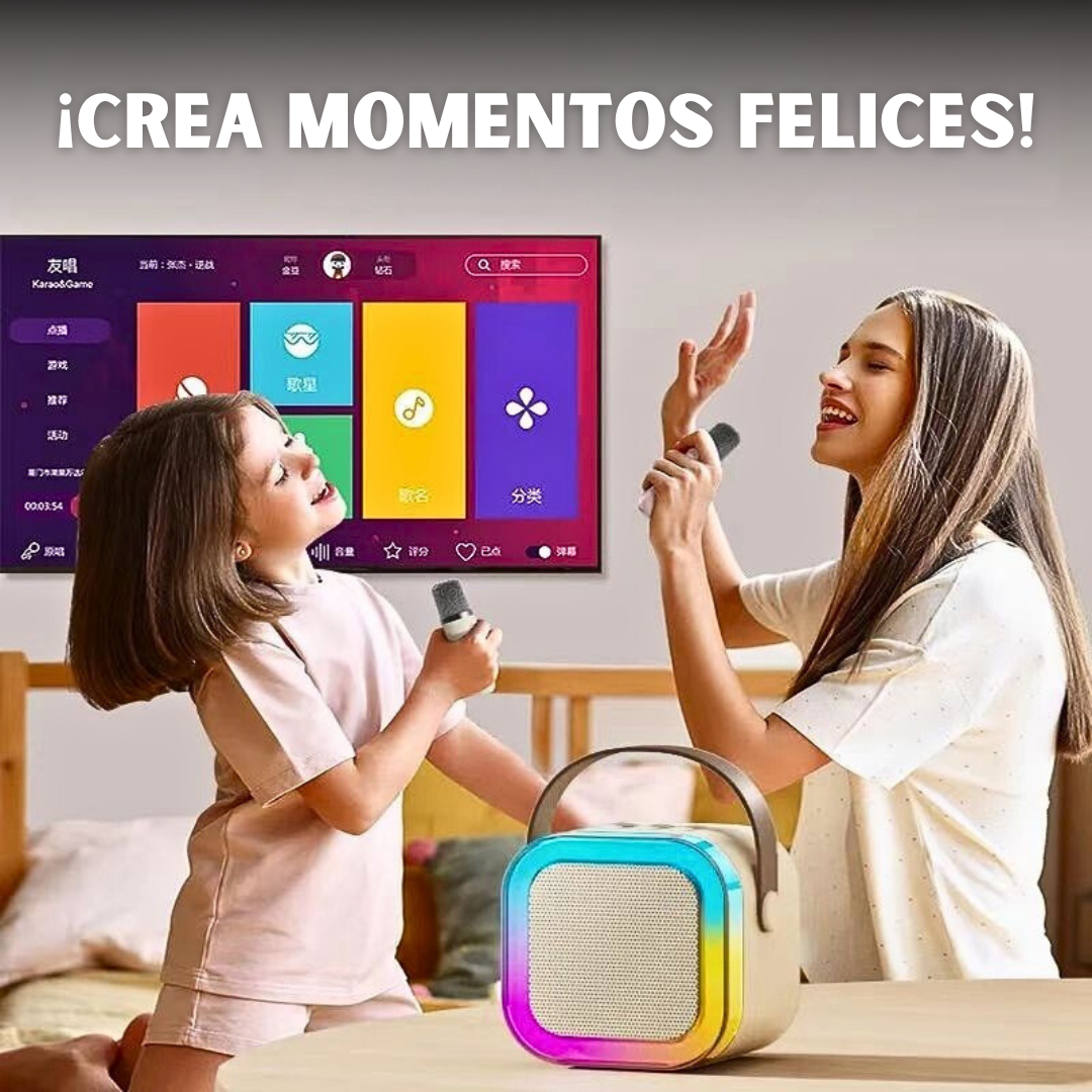 🎤KARAOBOX® Bocina karaoke portátil bluetooth