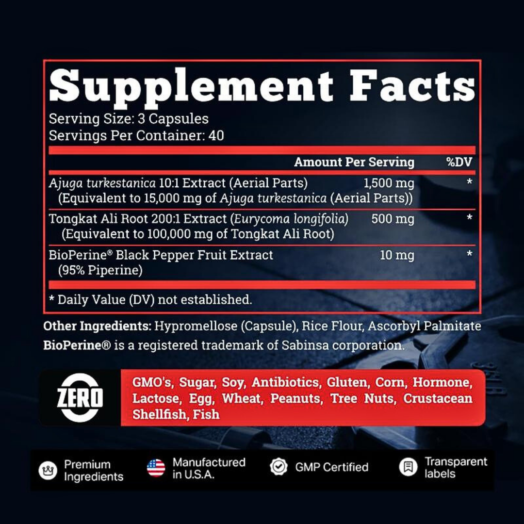 💪TURKESTERONE® Testosterona en cápsulas