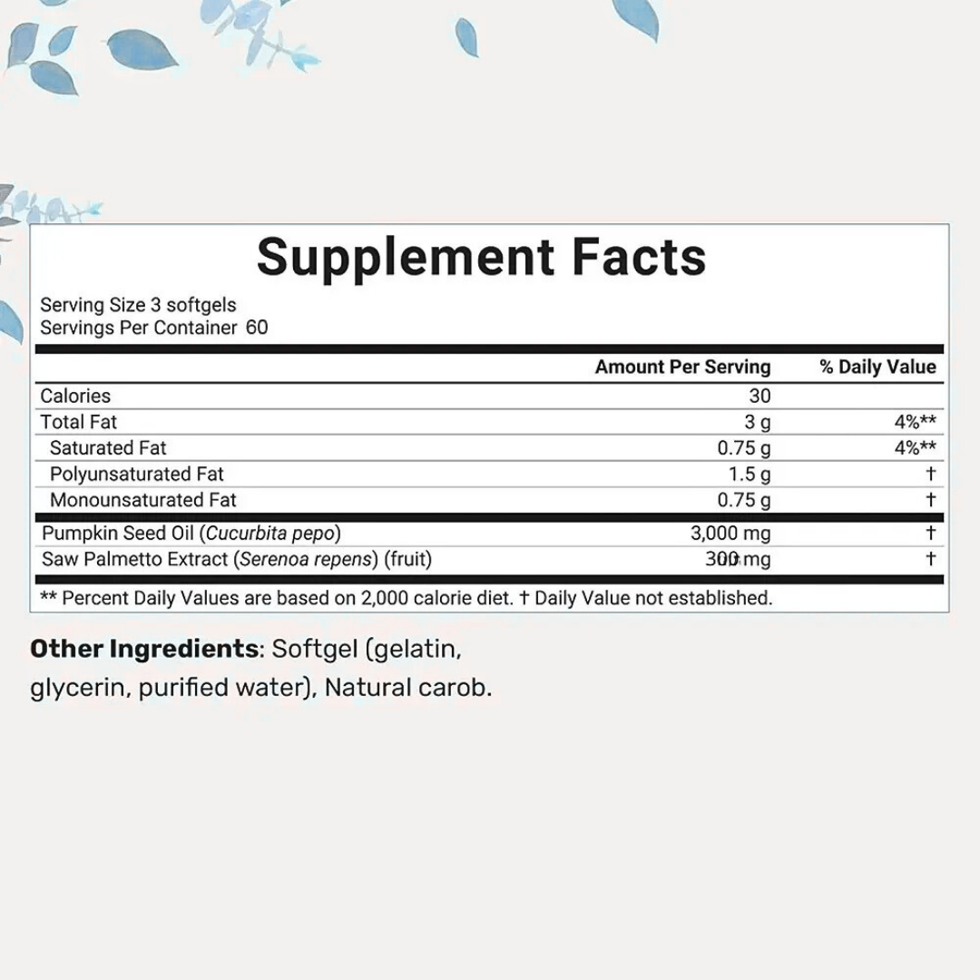 CAPSULAS DE ACEITE DE SEMILLA DE CALABAZA® Ayuda a tus riñones y Alivia la próstata