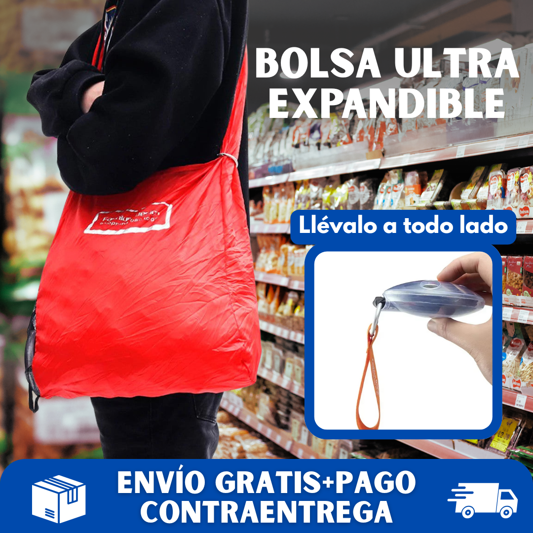 POPBAG® Bolsa ultra expandible pórtatil para mercado