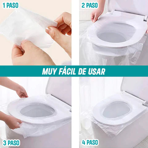 HYGIENICOVER™ PROTECTORES DESECHABLES PARA BAÑO X 50 UNIDADES