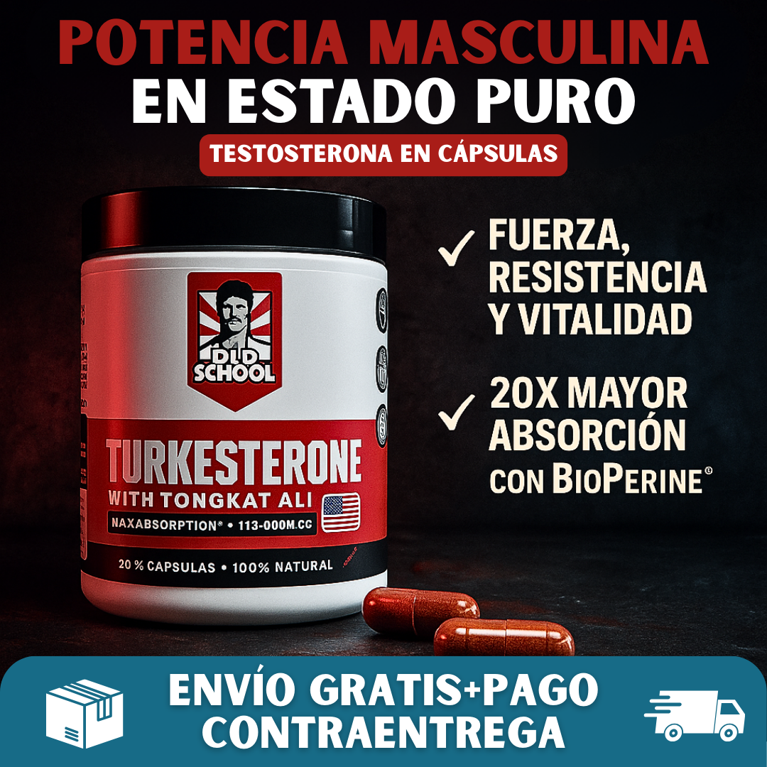 💪TURKESTERONE® Testosterona en cápsulas