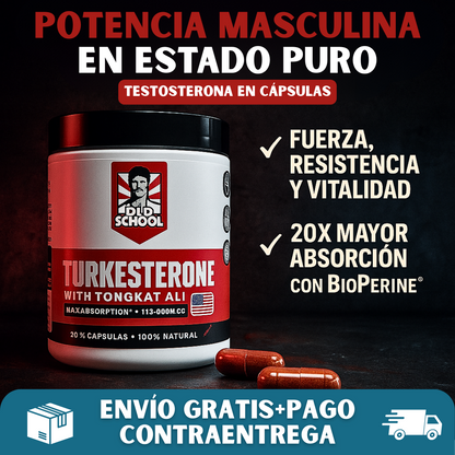 💪TURKESTERONE® Testosterona en cápsulas