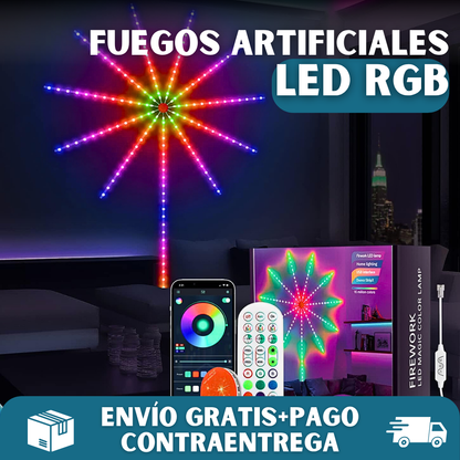 🎆LUCES LED FIREWORKS RGB🎉
