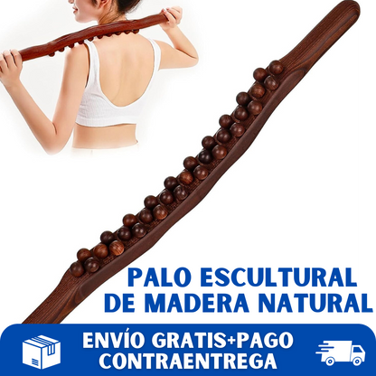 🪵ROLLFIT® Palo Escultural de Madera Pura