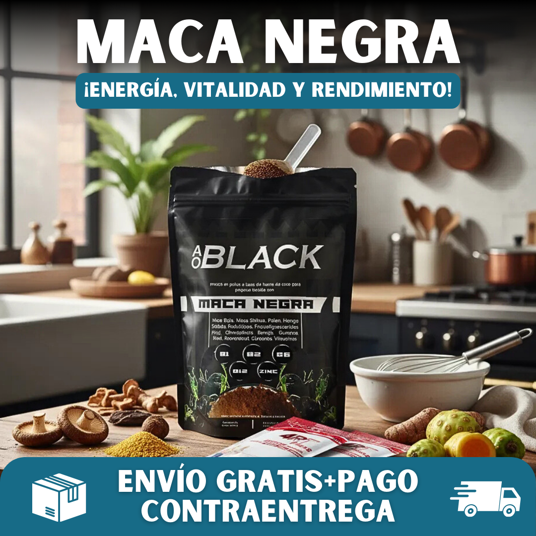 🌑MACA NEGRA PREMIUM® Energía, Vitalidad y Rendimiento⚡