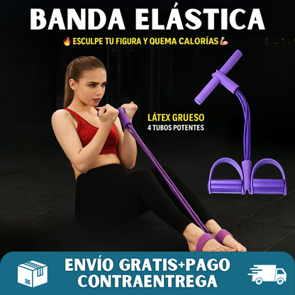BANDA ELÁSTICA DE PEDAL RESISTENTE - EJERCICIO EN CASA