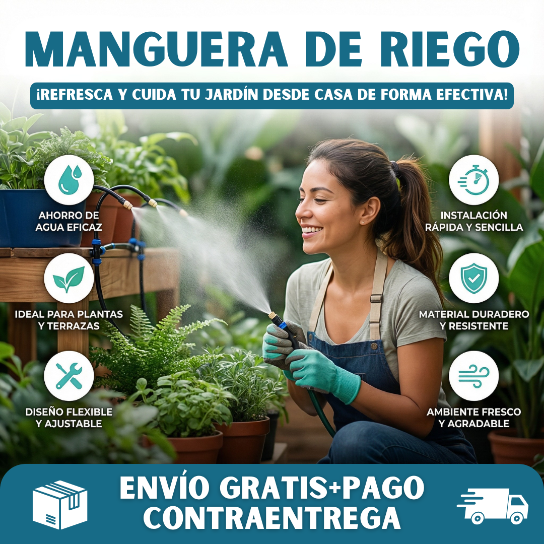 MANGUERA DE RIEGO POR ASPERSIÓN AJUSTABLE 3 METROS