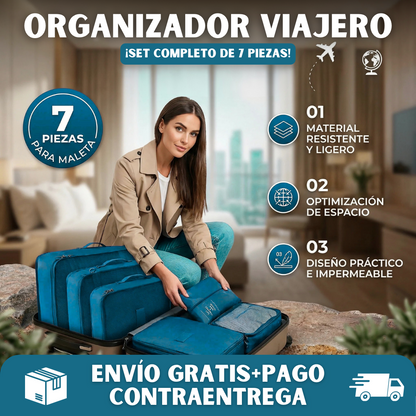 ORGANIZADOR VIAJERO 7 PIEZAS