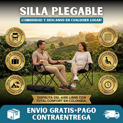 COMFORTGO® Silla Plegable Portátil Premium