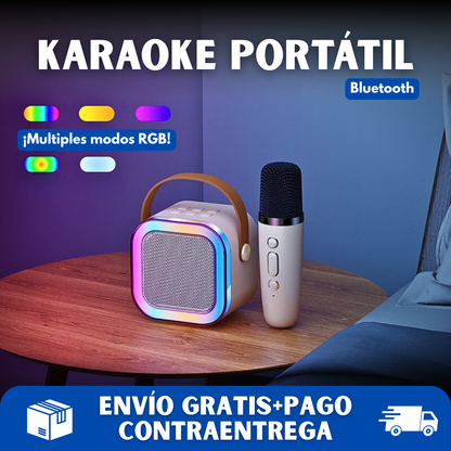 🎤KARAOBOX® Bocina karaoke portátil bluetooth