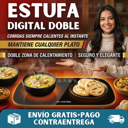 HOTULTRA DUO® Estufa Digital Doble Eléctrica Portátil