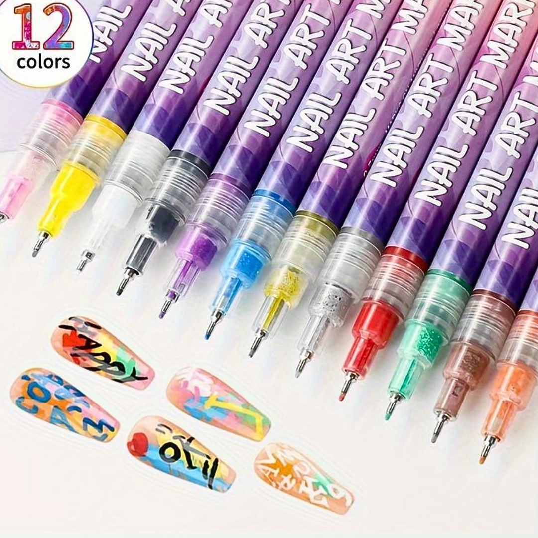 💅PACK x12 BOLÍGRAFOS PARA UÑAS🎨