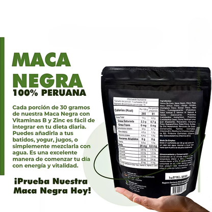 🌑MACA NEGRA PREMIUM® Energía, Vitalidad y Rendimiento⚡