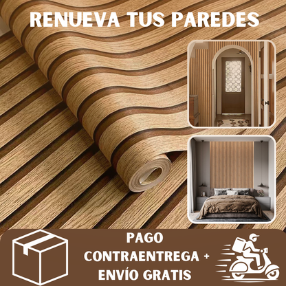 🪵DECOMADERA - Rollo auto adhesivo para pared 10 mts X 45 cm