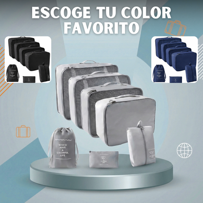 ORGANIZADOR VIAJERO 7 PIEZAS