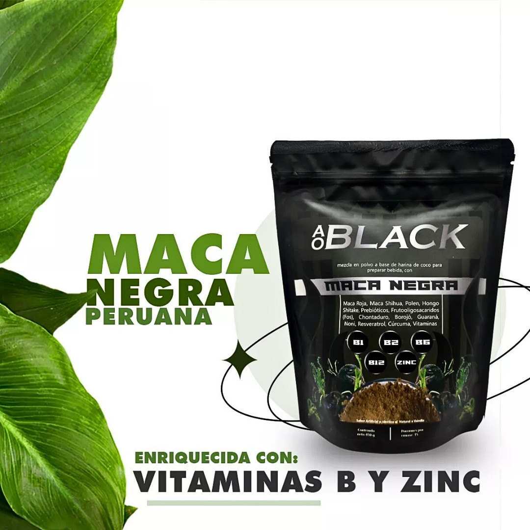 🌑MACA NEGRA PREMIUM® Energía, Vitalidad y Rendimiento⚡