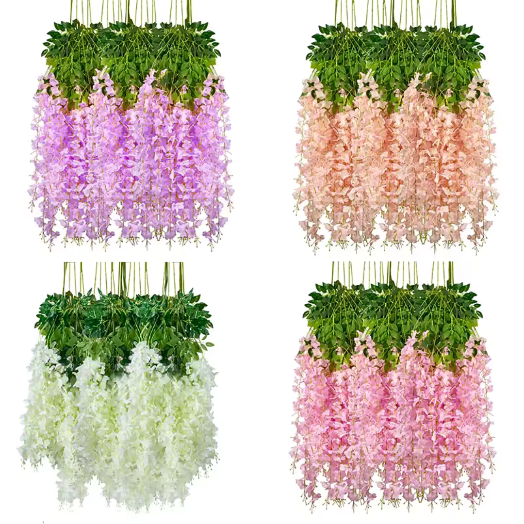 🪻SET x12 FLORES DECORATIVAS COLGANTES