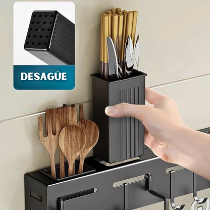 🔪WALLCHEF® Organizador de Cocina en Acero Inoxidable 🧽