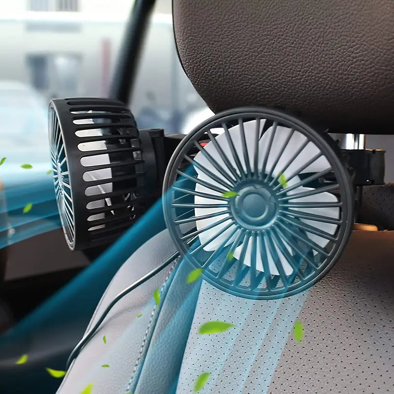 Ventilador 2 en 1 Para Carro Giratorio 360 + Envio Gratis