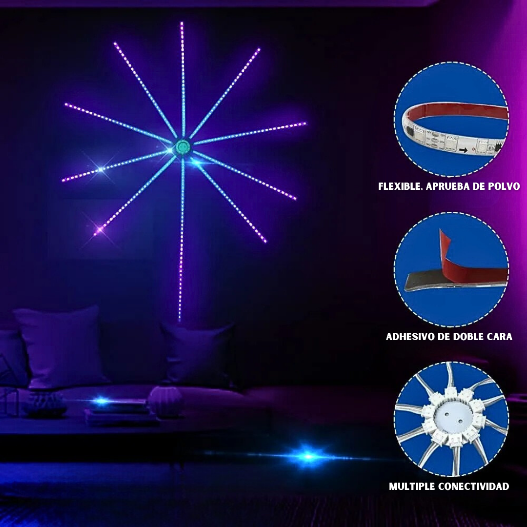 🎆LUCES LED FIREWORKS RGB🎉