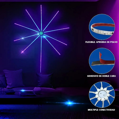 🎆LUCES LED FIREWORKS RGB🎉