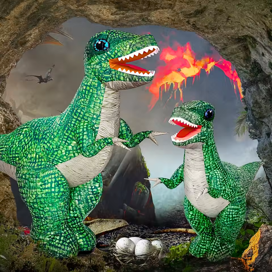 🦖DINORUNNER® Dinosaurio inflable a contro remoto🎮