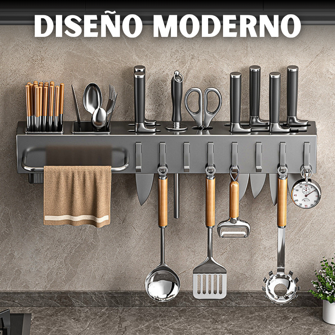 🔪WALLCHEF® Organizador de Cocina en Acero Inoxidable 🧽
