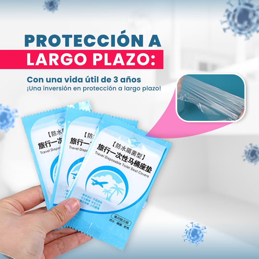 HYGIENICOVER™ PROTECTORES DESECHABLES PARA BAÑO X 50 UNIDADES